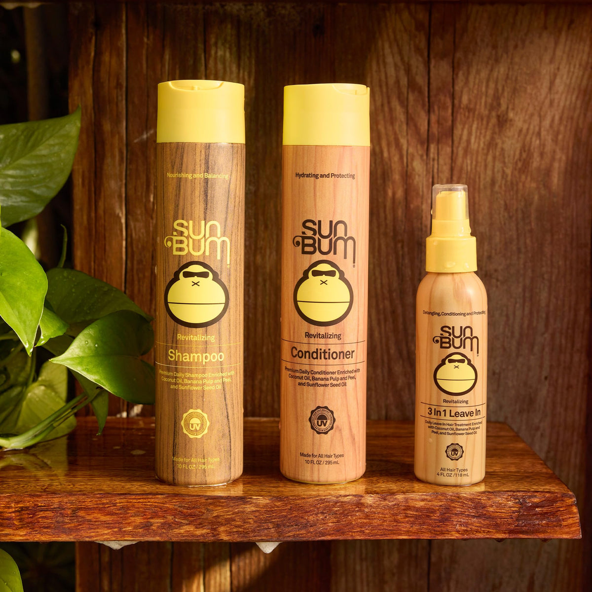 Sun Bum ingredients label closeup highlighting natural extracts and benefits