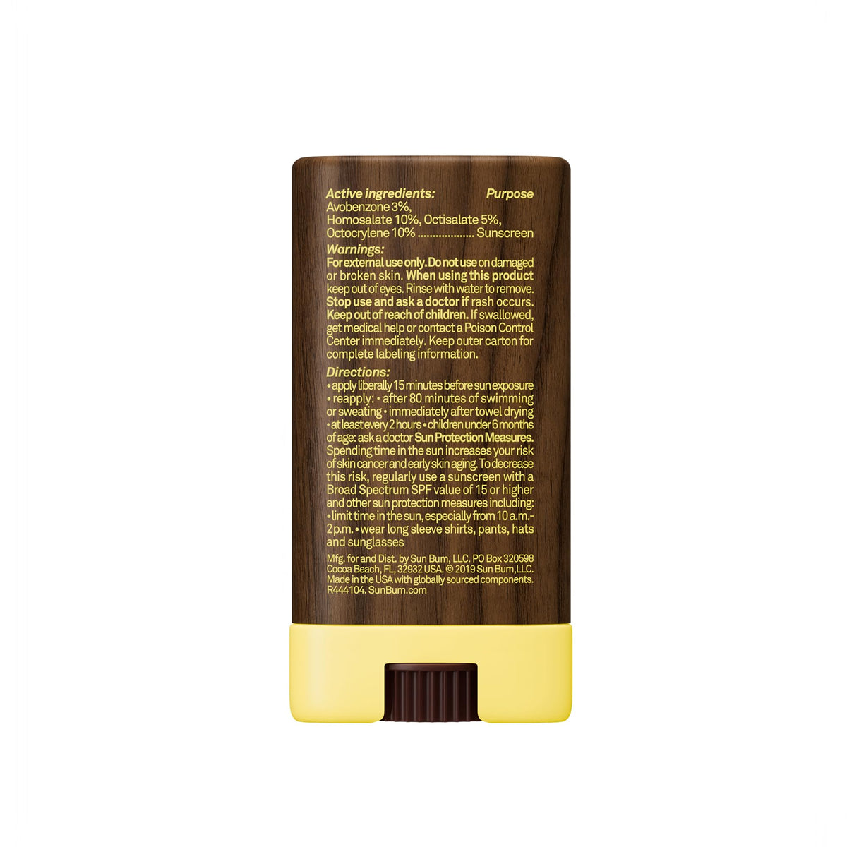 Sun Bum face stick on beach scene for active, water-resistant use