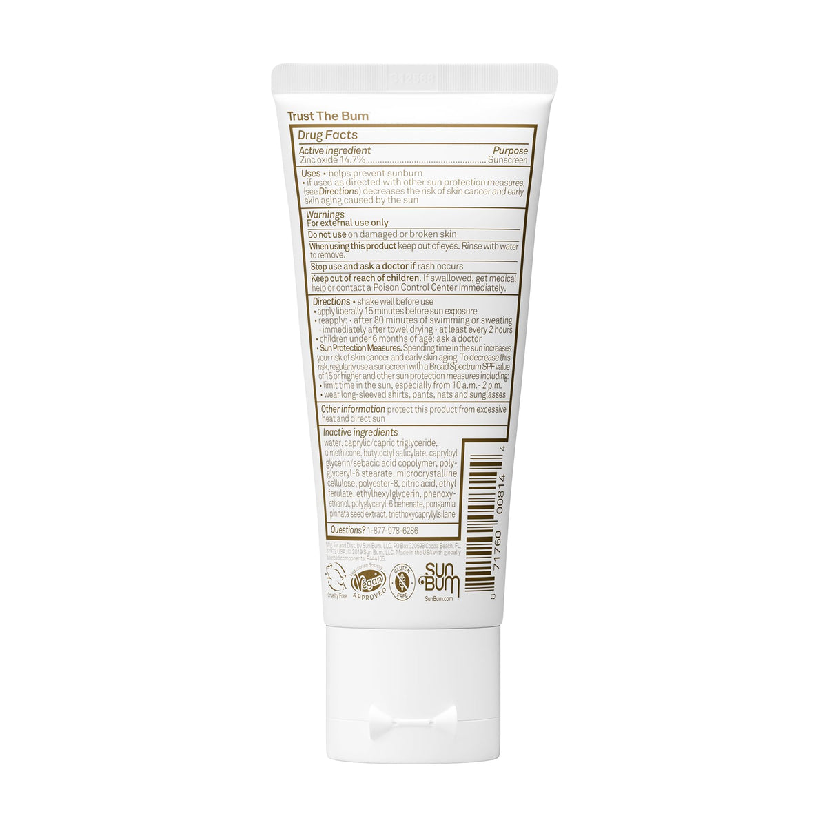 Sun Bum tube in beach tote conveying on-the-go sun protection