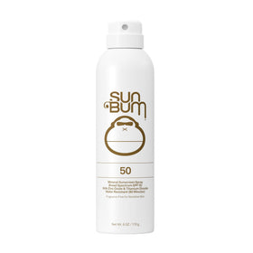 Sun Bum mineral SPF 50 front packaging showing label and 6 oz bottle for easy recognition and protection