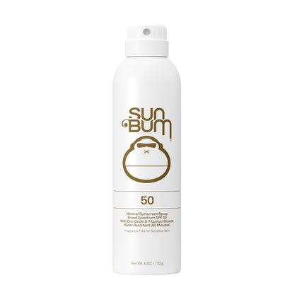 Sun Bum mineral SPF 50 front packaging showing label and 6 oz bottle for easy recognition and protection