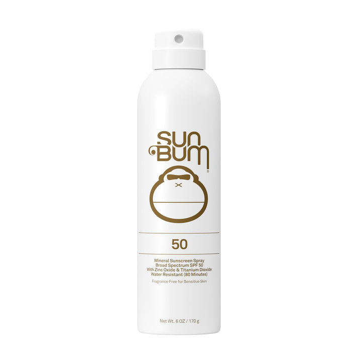 Sun Bum mineral SPF 50 front packaging showing label and 6 oz bottle for easy recognition and protection