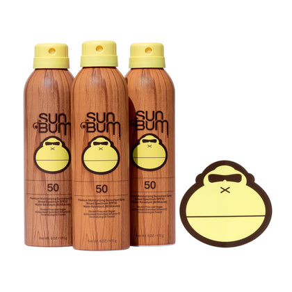 Sun Bum front packaging showing SPF 50 and vegan benefits for confident protection