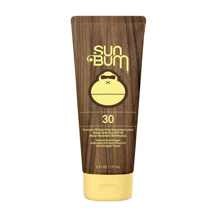 Sun Bum bottle front view showing SPF 30 label and moisturizing benefit
