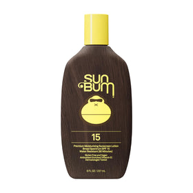 Sun Bum front bottle showing SPF 15 and moisturizing benefit