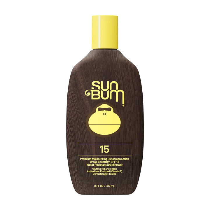Sun Bum front bottle showing SPF 15 and moisturizing benefit