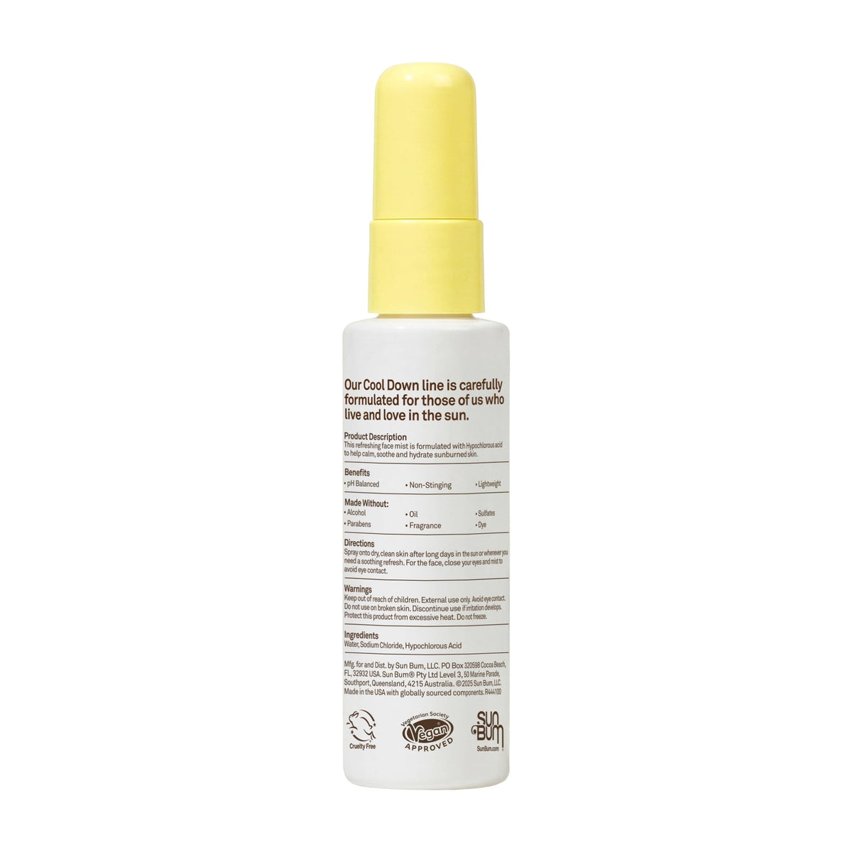 Sun Bum mist beside beach towel and sunglasses, ready for sun care