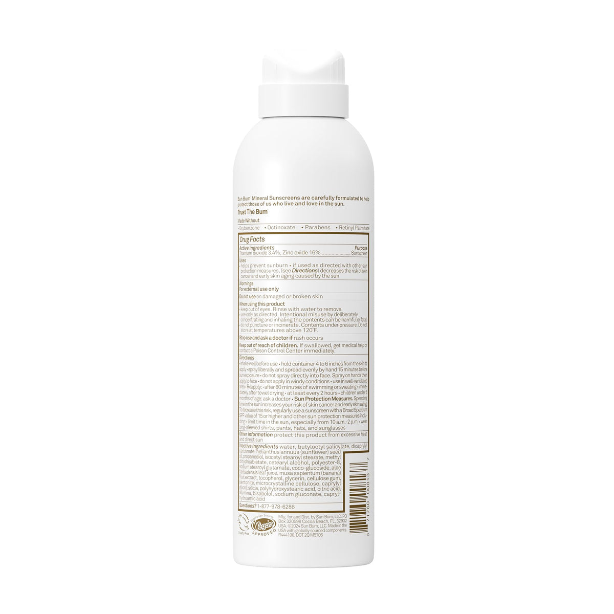 Sun Bum size comparison with a hand to show the 6 oz bottle portability and travel-friendly benefit