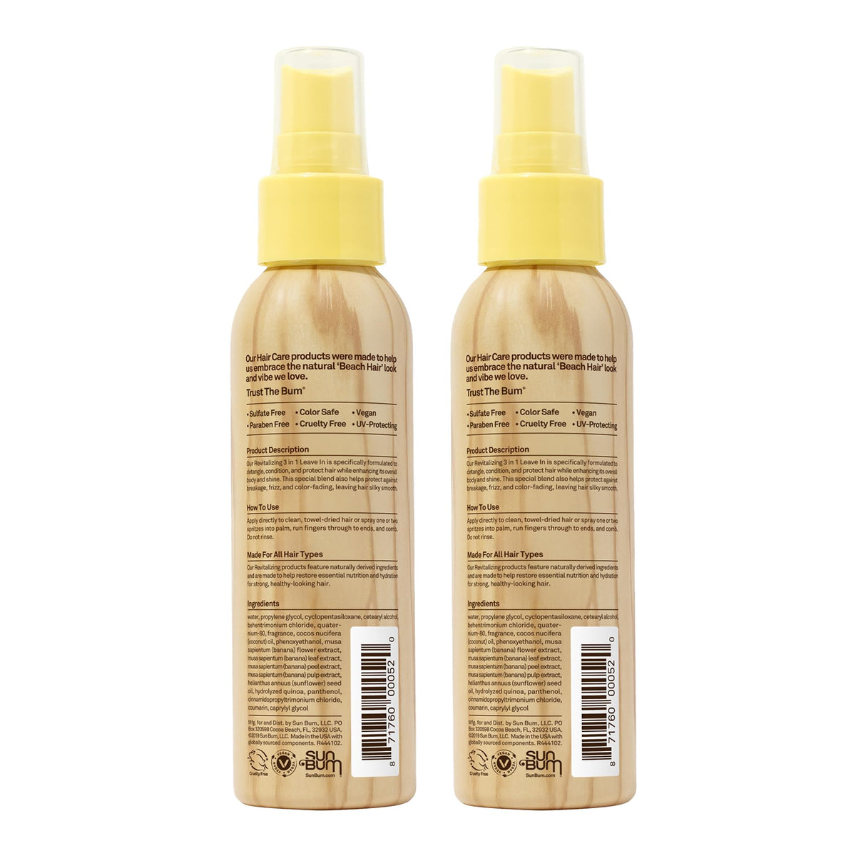 Sun Bum two-bottle size comparison useful for travel and everyday use
