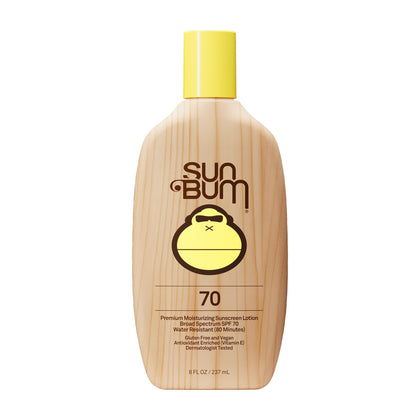 Sun Bum front bottle showing SPF 70 label and easy applicator for reliable protection