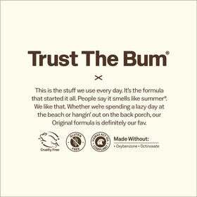 Sun Bum SPF 30 lotion tube close-up showing texture and moisturizing benefit