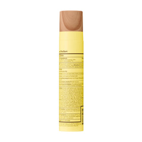 Sun Bum bottle beside ingredient list emphasizing vitamin E moisturizing benefits