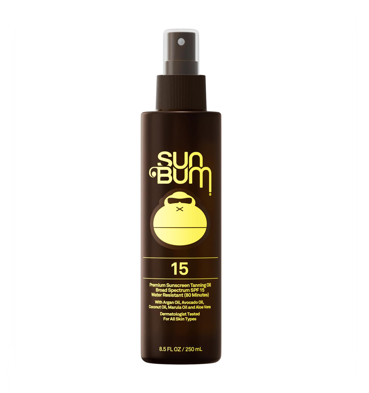 Sun Bum front packaging showing bottle and SPF 15 protection benefit