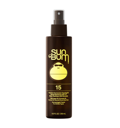 Sun Bum front packaging showing bottle and SPF 15 protection benefit