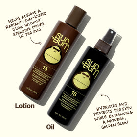 Sun Bum ingredient display with marula and argan oils for nourishment