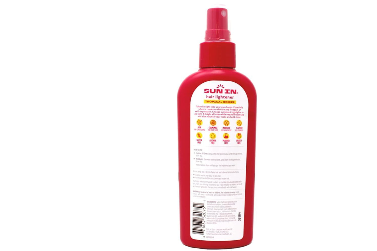 Sun In spray nozzle closeup demonstrating easy mist application