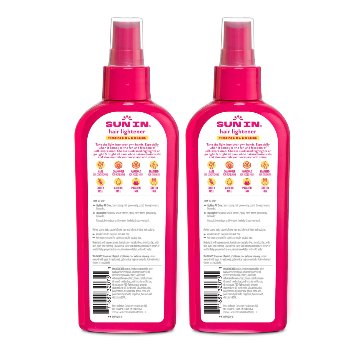 sun in texture of spray on hair revealing lightweight finish and added shine