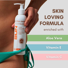 Sun Laboratories by Giesee used on face and neck to achieve natural glow