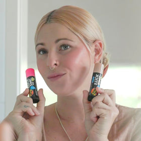 Sun Zapper applied on cheek demonstrating quick coverage and natural finish
