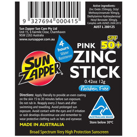 Sun Zapper before and after showing visible pink coverage for easy reapplication