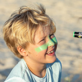 Sun Zapper close-up of green zinc tip texture revealing dense, smear-resistant finish