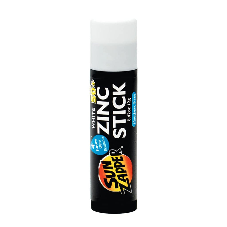Sun Zapper front packaging showing stick and SPF 50+ benefit