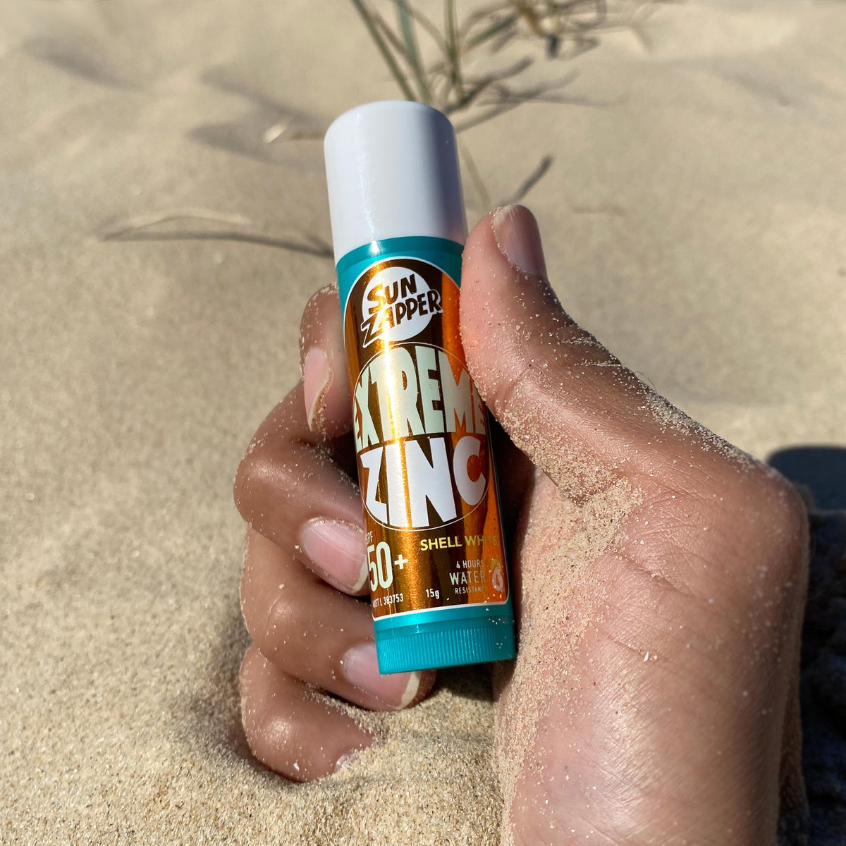 Sun Zapper stick placed in hot car to show melt-resistant stability