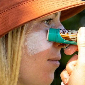 Close-up texture of Sun Zapper zinc showing dense formula and firm glide