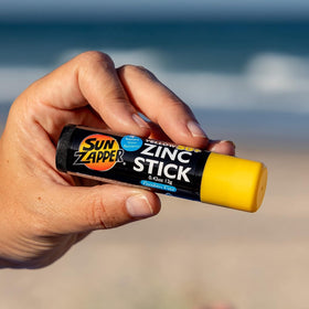 Sun Zapper travel size in hand for compact convenience and portability