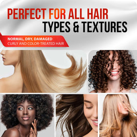 SUNATORIA before and after hair showing reduced frizz and smoother finish