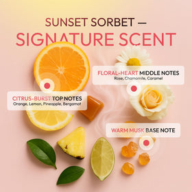 SUNATORIA label close-up showing vegan, sulfate-free ingredient highlights