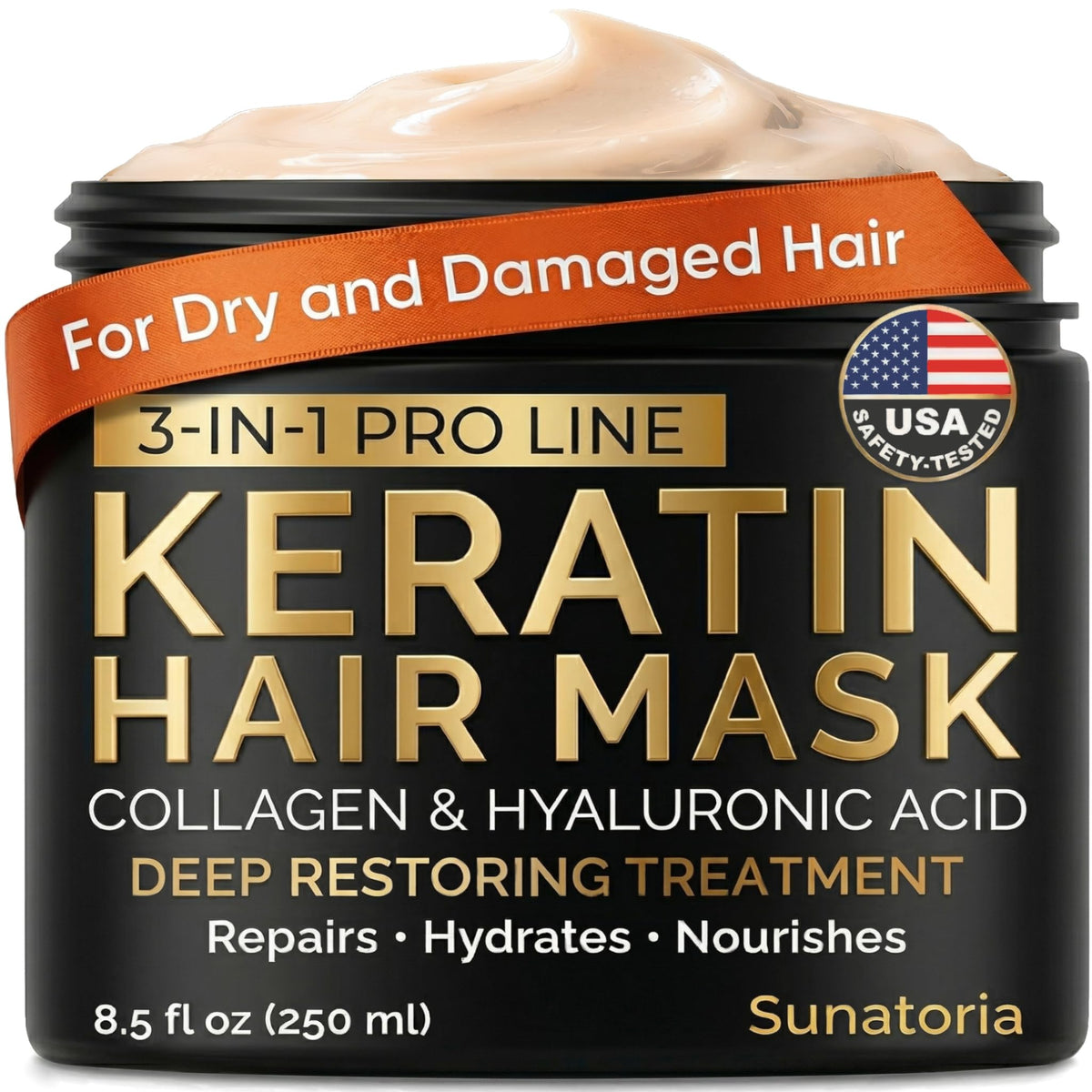 SUNATORIA jar front label showing product name and 8.5 fl oz size for clarity