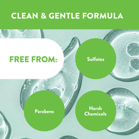 Sunburnt body wash pouring over hand demonstrating gentle cleansing and cooling benefit