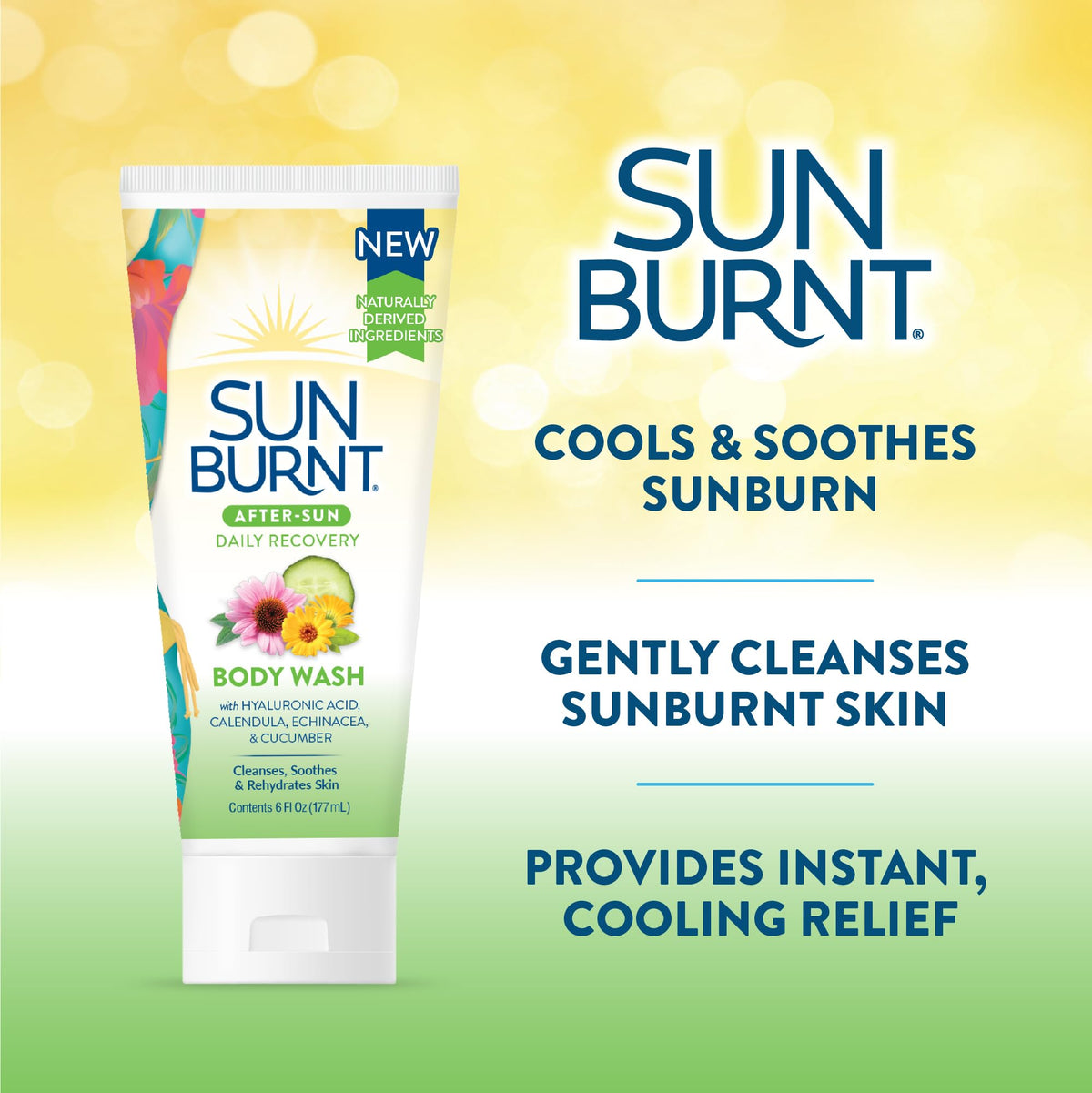 Sunburnt gel texture close-up highlighting smooth hydrating consistency and coverage benefit