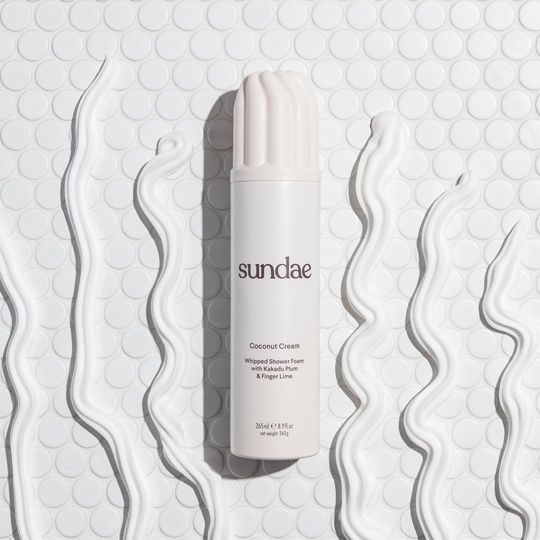 sundae foam on hand demonstrating creamy texture and gentle cleansing