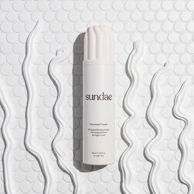 sundae foam on hand demonstrating creamy texture and gentle cleansing
