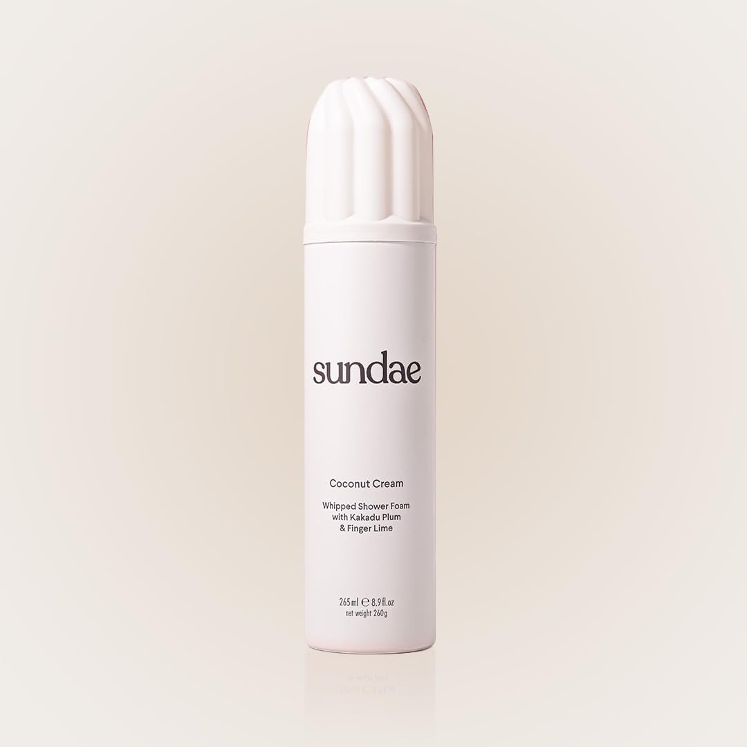 sundae bottle next to 8.9 fl oz measure to show true product size