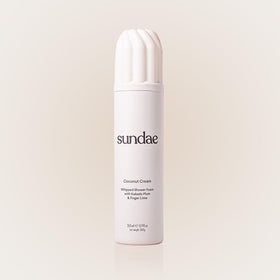 sundae bottle next to 8.9 fl oz measure to show true product size