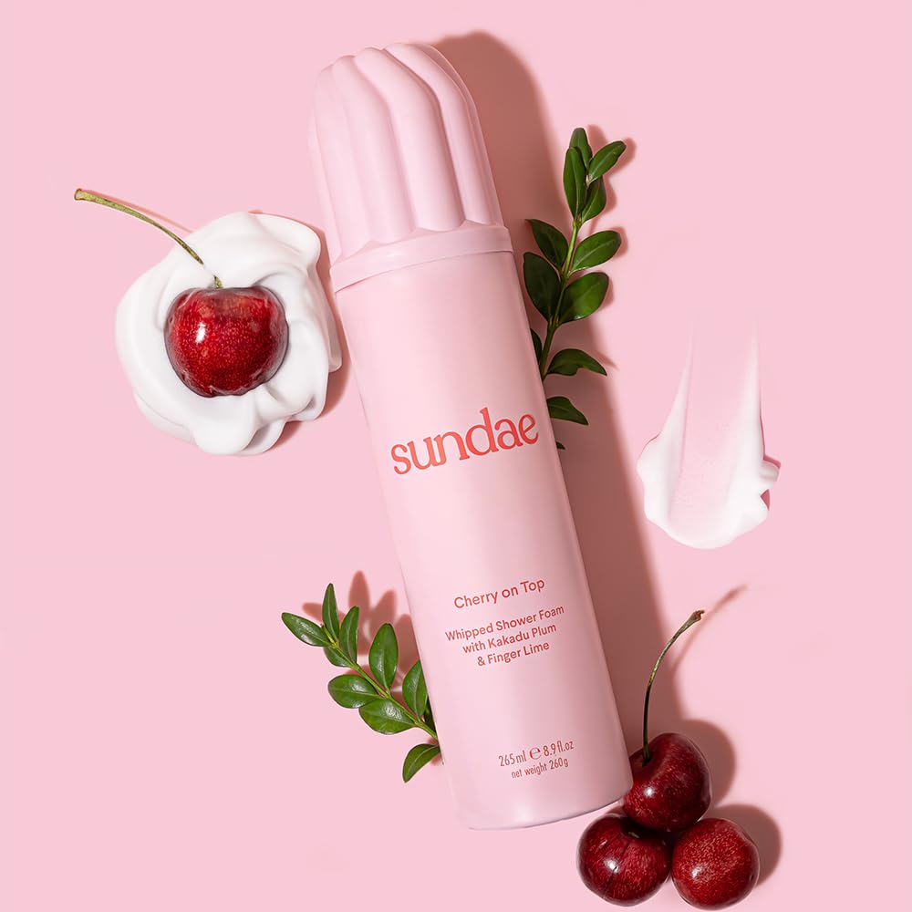 sundae on bathroom shelf styled shot conveying premium everyday routine