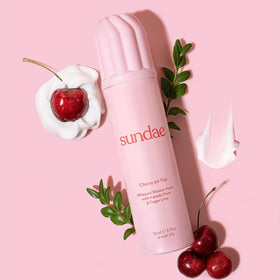 sundae on bathroom shelf styled shot conveying premium everyday routine