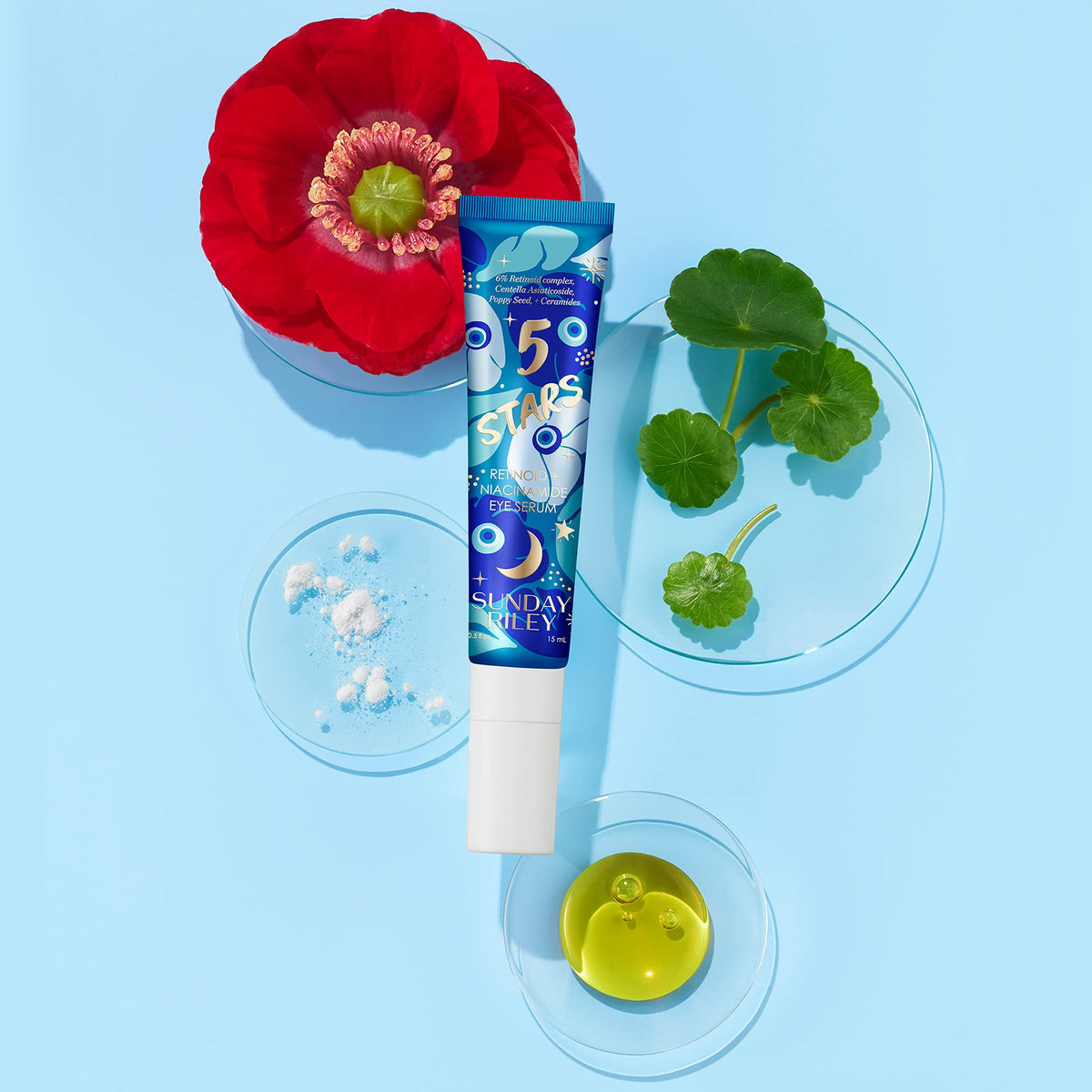 Sunday Riley serum texture close-up illustrating smooth absorbency