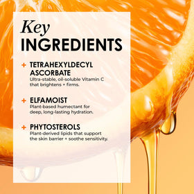 Sunday Riley label close-up of ingredients, reveals THD ascorbate concentration and benefits