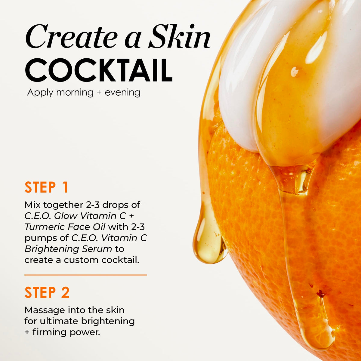 Sunday Riley serum with citrus props, evokes antioxidant-rich formulation and freshness