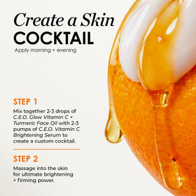 Sunday Riley serum with citrus props, evokes antioxidant-rich formulation and freshness