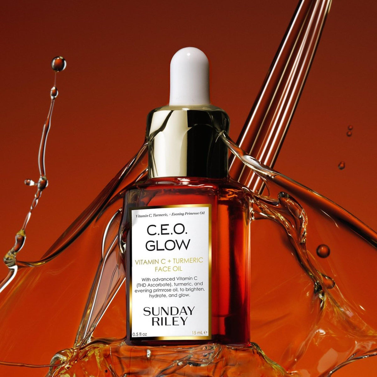 Sunday Riley product with red raspberry and evening primrose botanicals suggesting nourishment