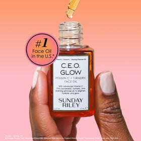 Sunday Riley C.E.O. Glow texture close-up illustrating lightweight, fast-absorbing finish benefit