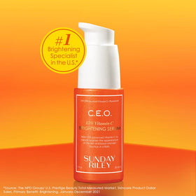Sunday Riley close-up texture of serum highlighting lightweight, fast-absorbing feel