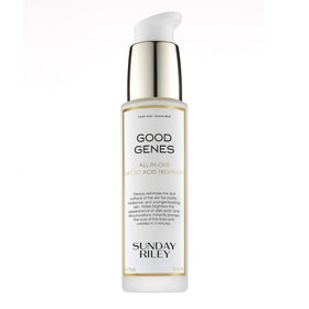Sunday Riley Good Genes front bottle showing sleek packaging and product clarity benefit