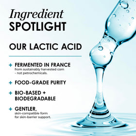 Sunday Riley Good Genes ingredient visual with lactic acid element benefits