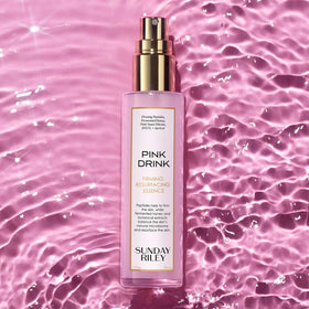 Sunday Riley Pink Drink ingredient label highlighting peptides and prebiotics